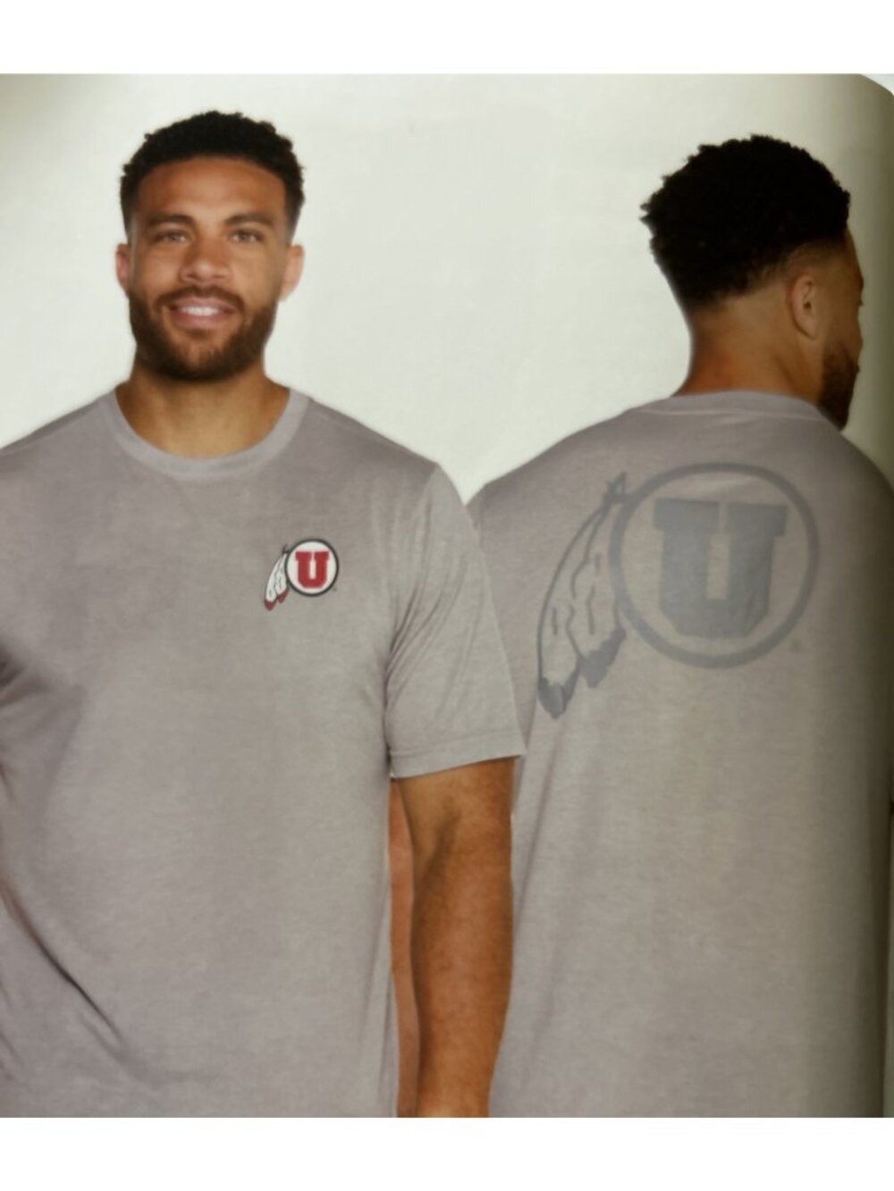 Utah Utes Colosseum Athletics Distressed Tee Gray Shirt Men's L NEW